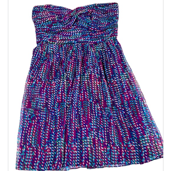 Shoshana Strapless Silk Mini Dress 6 - Picture 2 of 6